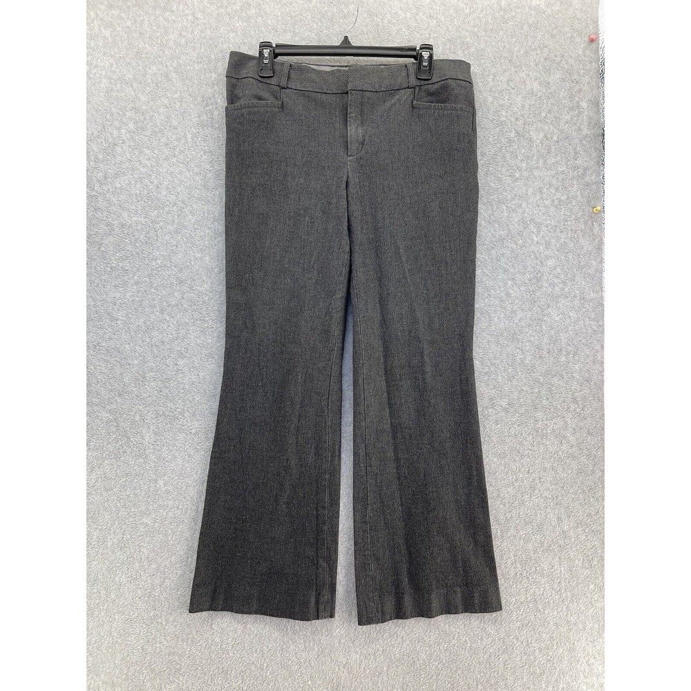Banana Republic Women's Trousers Sloan Fit Grey 12 Pants Straight Leg Cotton